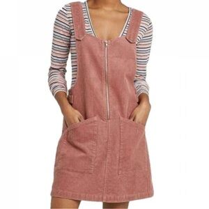 Wild Fable Blush Corduroy half zip Mini Dress Medium